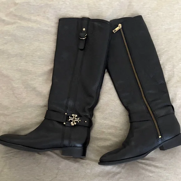 Tory Burch Tall black riding boots, size 8 - Picture 1 of 7